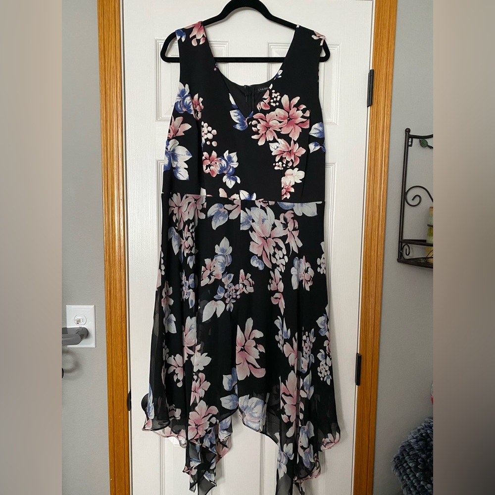 Black floral dress sleeveless
